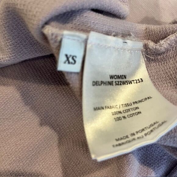 OFFICINE GÉNÉRALE Delphine French Cotton-Terry Sweatshirt Lavender OverSized XS - Picture 8 of 13